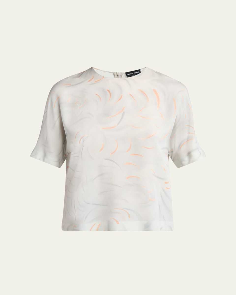 Brushstroke Silk Blouse